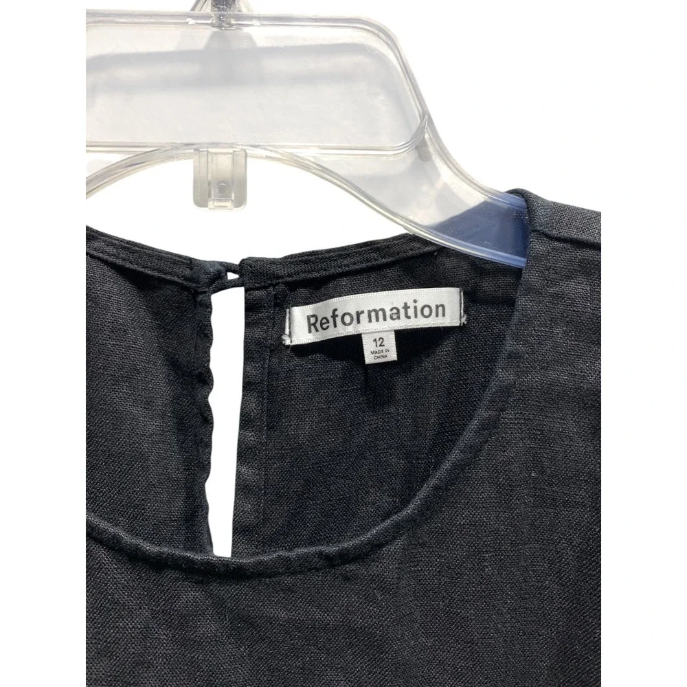 Reformation black linen